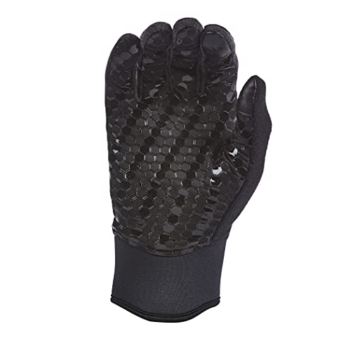 adidas Winter Performance Prime 2.5 Glove with Honeycomb Matrix Palm for Grip and Touchscreen Conductivity Points, Black/Gray, Medium/Large