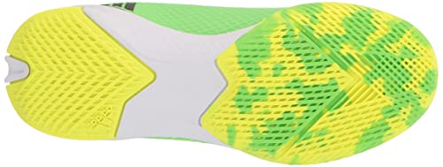 adidas X Speedportal.3 Indoor Soccer Shoe, Solar Green/Solar Red/Solar Yellow, 1 US Unisex Little Kid