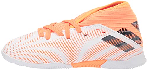 adidas Nemeziz .3 Indoor Soccer Shoe, White/Black/Screaming Orange, 6 US Unisex Big Kid