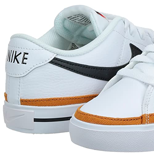 NIKE Women's Court Legacy Sneaker, White/Desert Ochre/Team Orange/Black, 6
