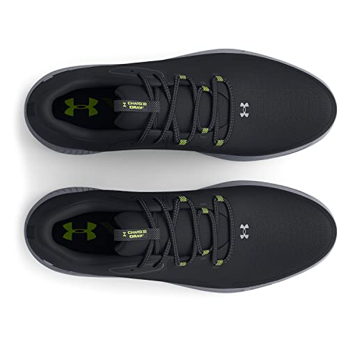 Under Armour Men's Charged Draw 2 Spikeless Cleat Golf Shoe, (001) Black/Black/Steel, 11