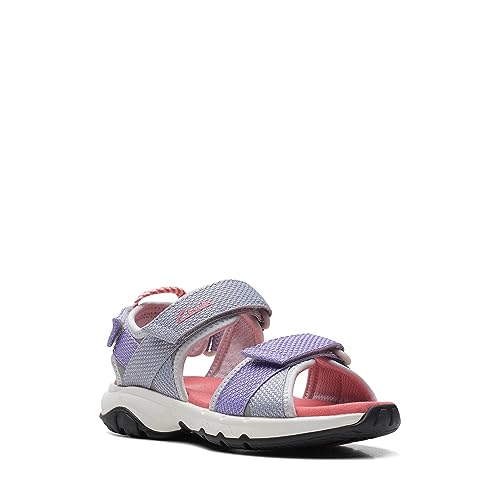 Clarks Girls Expo Sea K. Sport Sandal, Grey Combi, 2.5 Big Kid