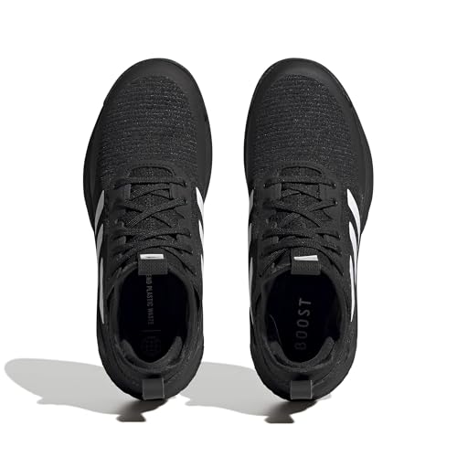 adidas Women's Crazyflight Mid Sneaker, Black/White/Carbon, 8