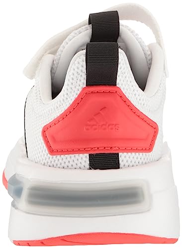 adidas Racer TR23 Sneaker, White/Core Black/Red, 3.5 US Unisex Little Kid