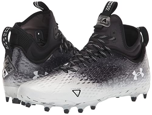 Under Armour Men's Spotlight Lux MC 2.0 Football Shoe, (001) Black/White/White, 11