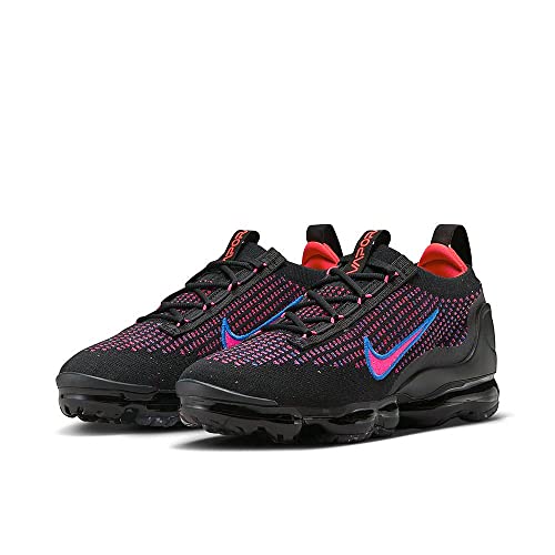 Nike Women's Air Vapormax 2021 FK Sneakers, Black/Hyper Pink-Racer Blue, 10.5 M US