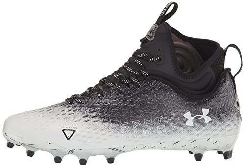 Under Armour Men's Spotlight Lux MC 2.0 Football Shoe, (001) Black/White/White, 11