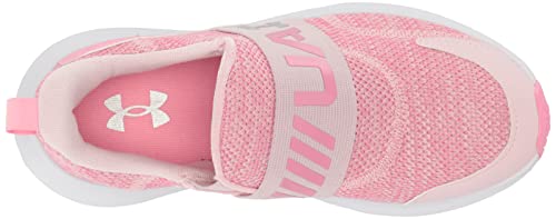 Under Armour Girls Grade School Surge 3 Slip on Sneaker, (600) Prime Pink/Flamingo/Metallic Silver, 3.5 Big Kid