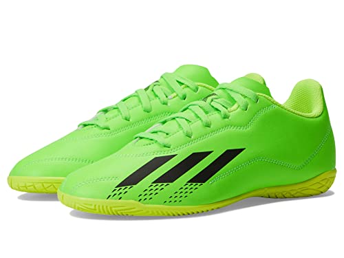 adidas X Speedportal.4 Indoor Soccer Shoe, Solar Green/Solar Red/Solar Yellow, 11 US Unisex Little Kid
