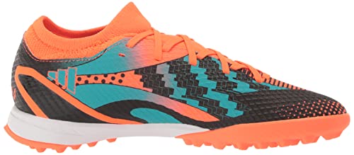 adidas Unisex X SPEEDPORTAL Messi.3 Turf Soccer Shoe, Team Solar Orange/Mint Rush/Black, 10 US Men