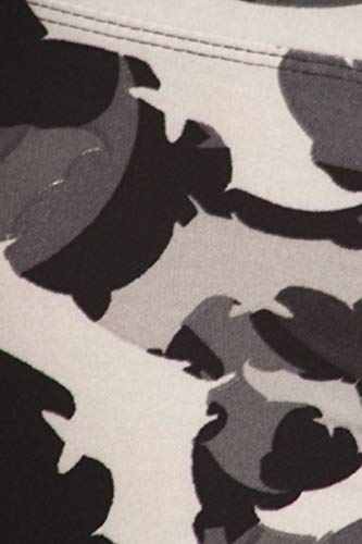 Leggings Depot High Waisted Camouflage & Multiple Print Leggings for Women-5" Yoga-R504, Bats, One Size