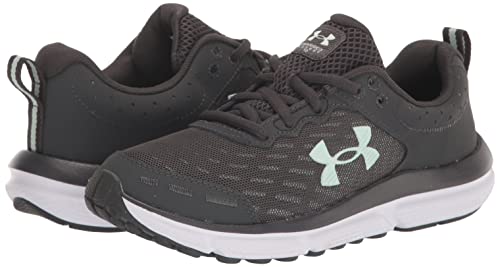 Under Armour Women's Charged Assert 10 Running Shoe, (103) Jet Gray/Jet Gray/Aqua Foam, 9