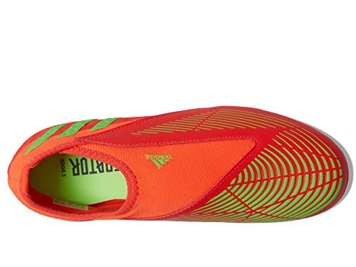 adidas Unisex-Child Edge.3 Predator Firm Ground Solar Red/Solar Green/Black (Laceless) 6 Big Kid