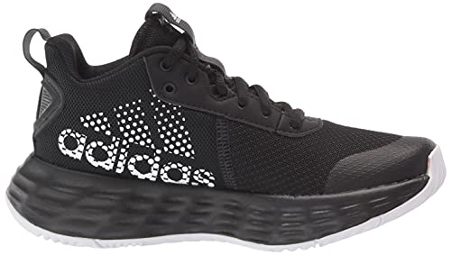 adidas Ownthegame 2.0 Basketball Shoe, Black/White/Carbon, 3.5 US Unisex Big Kid