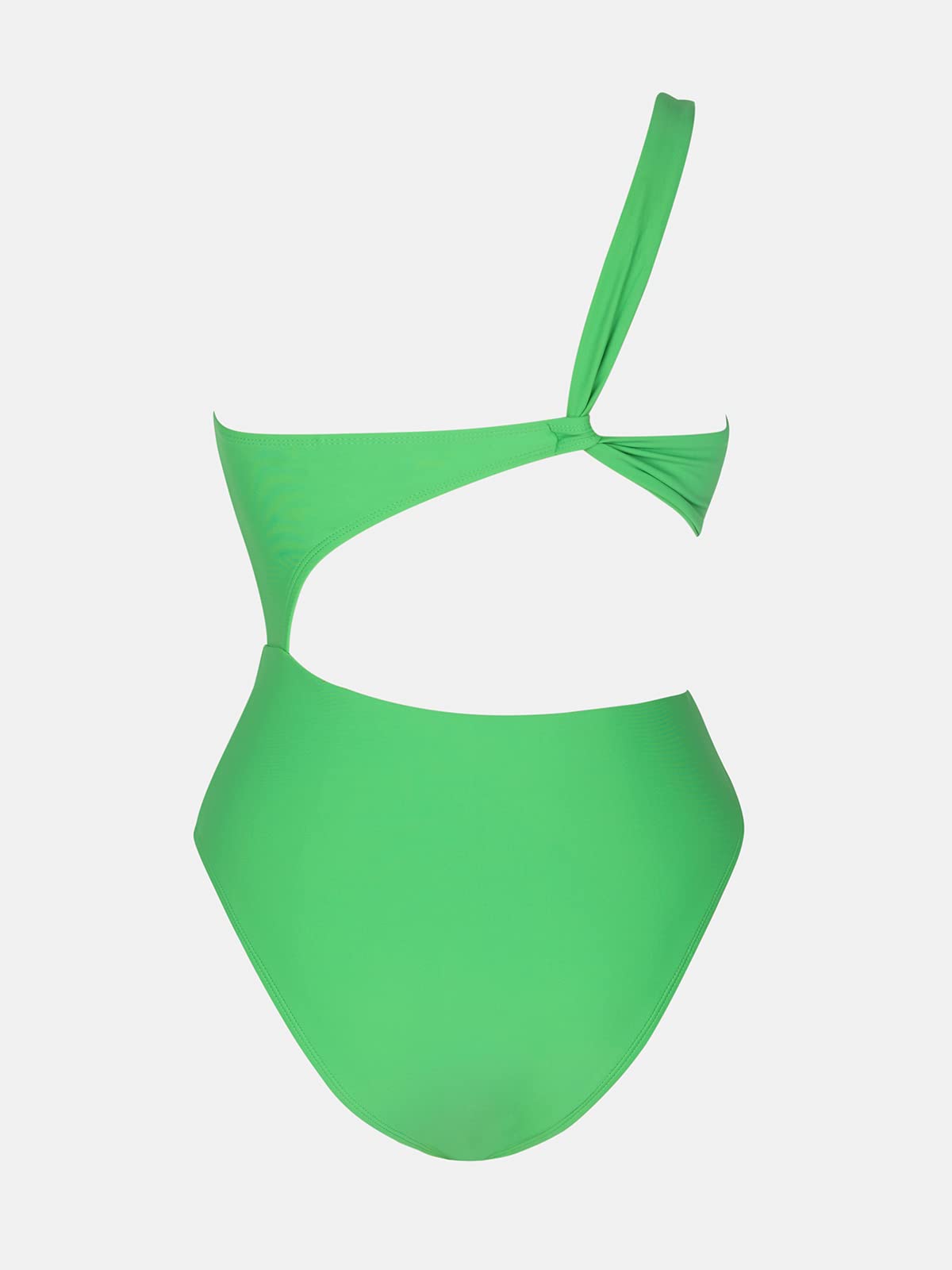 CUPSHE X Vanessa Women's One Piece Swimsuit One Shoulder Bathing Suit Cutout Cheeky Swimwear, XS Bright Green
