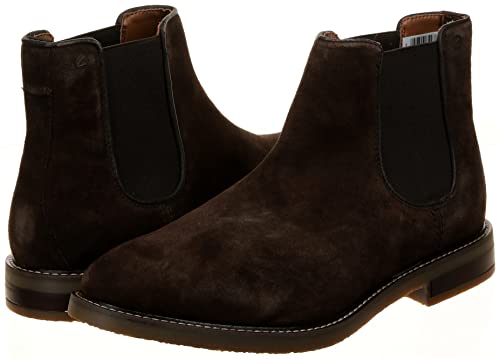 Clarks Men's Jaxen Chelsea Boot, Brown Suede, 10.5
