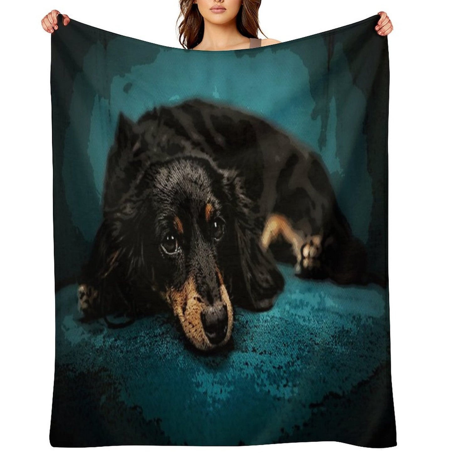 Adorable Dachshund Throw Blanket