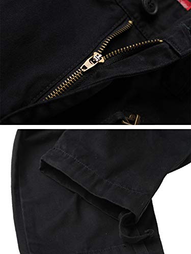 XNMAYA Cargo Pants for Women, Military Army Camo Combat Trousers,Work Camping Hiking Casual Pants with Pockets Black US 18