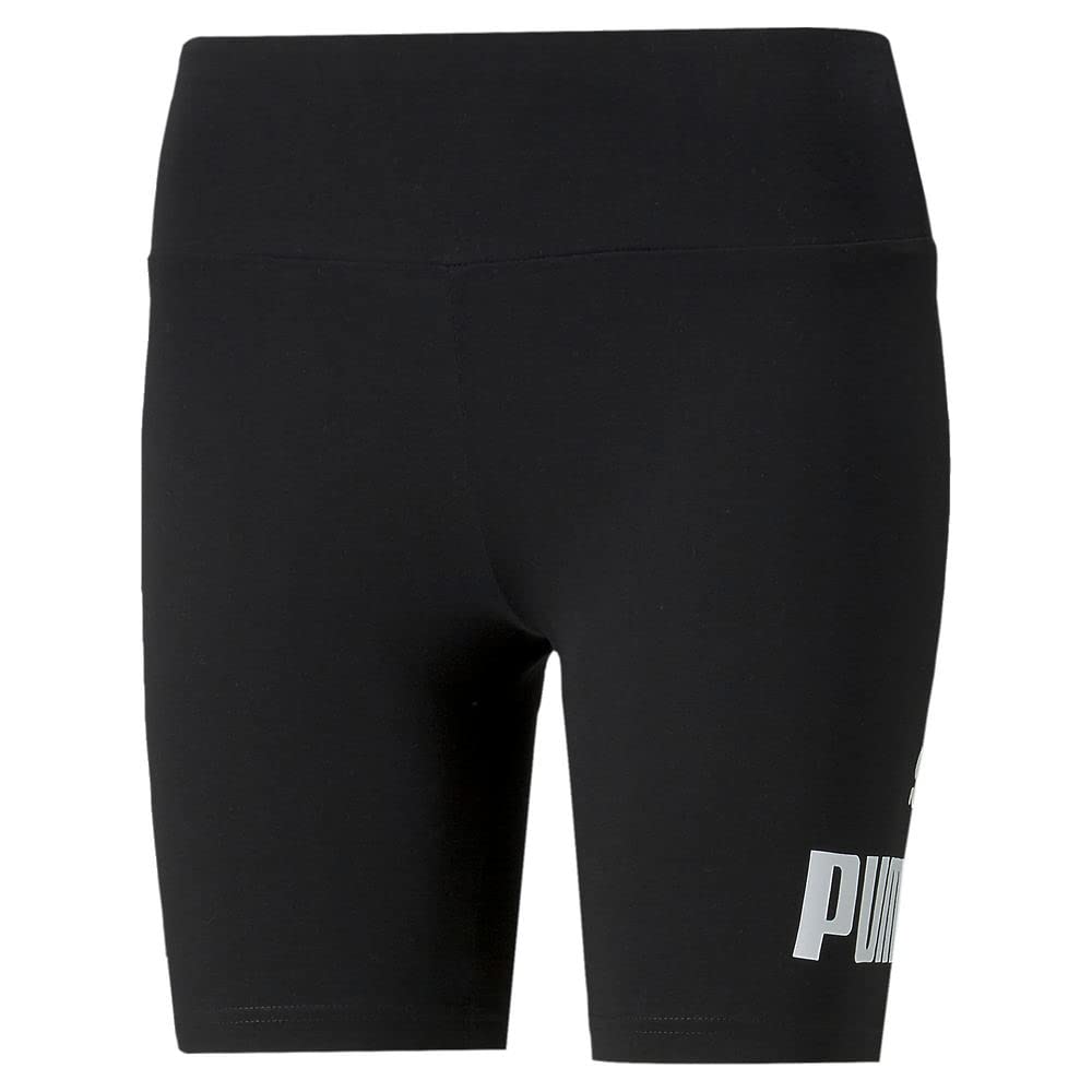 PUMA Women's Essentials 7" Logo Legging Shorts, Black, Large
