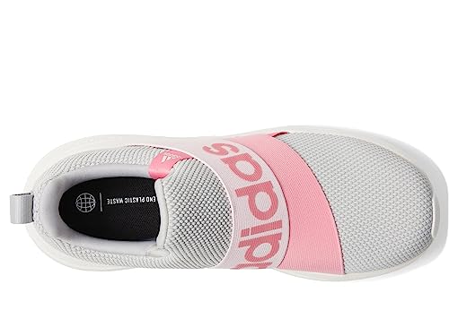 adidas Girl's Lite Racer Adapt 6.0 (Little Kid/Big Kid) Grey Two/Pink Fusion/Bliss Pink 1 Little Kid M