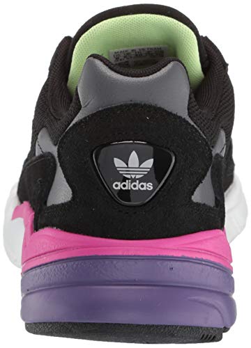 adidas Originals Women's Falcon Running Shoe, Black/Black/Shock Pink, 7 M US