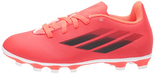 adidas X Speedflow.4 Flexible Ground Soccer Shoe, Red/Black/Solar Red, 4.5 US Unisex Big Kid
