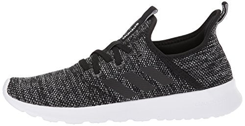 adidas Women's Cloudfoam Pure 2.0 Running Shoe, Black/Black/White, 5
