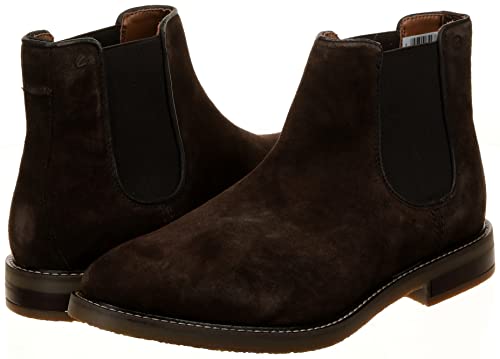 Clarks Men's Jaxen Chelsea Boot, Brown Suede, 10.5