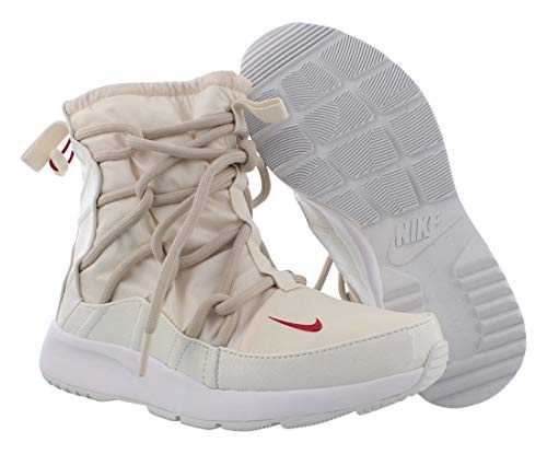 Nike Women's Tanjun High Rise High Top Sneaker Boots (8, Phantom/Gym RED-Desert SA)
