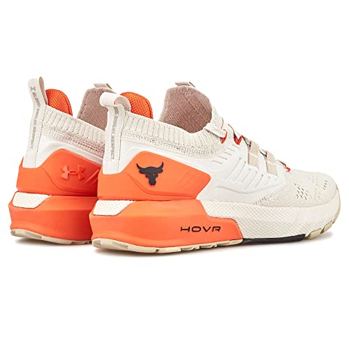 Under Armour Women's Project Rock 3 Training Shoe (White/Orange, us_Footwear_Size_System, Adult, Women, Numeric, Medium, Numeric_9)