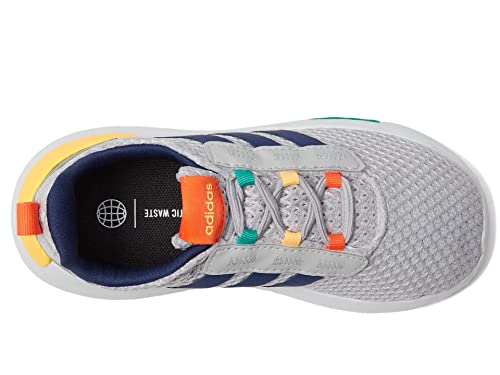 adidas Racer TR21 Running Shoe, Grey/Dark Blue/Court Green, 2.5 US Unisex Little Kid
