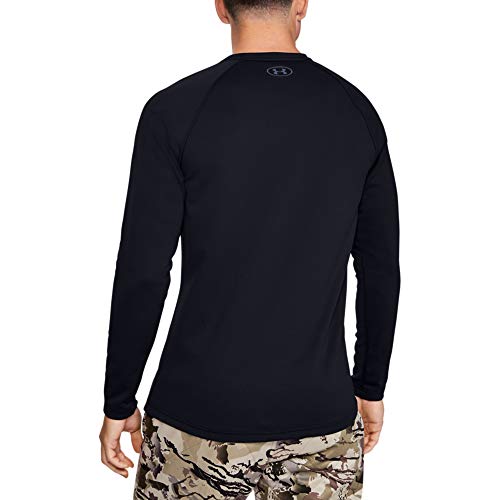 Under Armour Mens Packaged Base 4.0 Crew T-shirt , Black (001)/Pitch Gray , Large