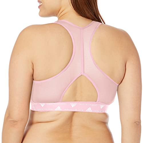 adidas Women's Plus Size Training Medium Support Racer Back Good Level Bra Padded w/ Removable Pads