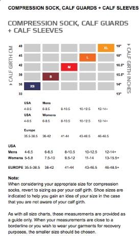 2XU Unisex Adult Compression Calf Guards (Black) XXS, XS, S, M, L, XL