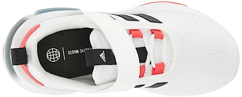adidas Racer TR23 Sneaker, White/Core Black/Red, 3.5 US Unisex Little Kid