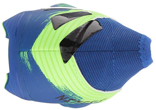 adidas Boy's Nemeziz 19.3 Laceless Firm Ground Soccer Shoe, Signal Green/Black/Team Royal Blue, 6 Little Kid