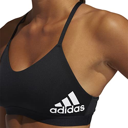 adidas Women's All Me Light Support Training Bra, Black/White, Medium