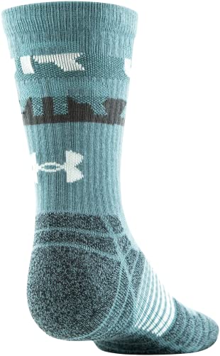 Under Armour Men's Standard Elevated Novelty Crew Socks, 3-Pairs, Fresco Green Assorted, Large