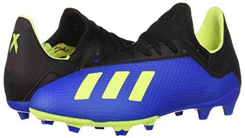 adidas Unisex-Kid's X 18.3 FG Soccer Shoe, Football Blue/Solar Yellow/core Black, 1.5 M US Big Kid