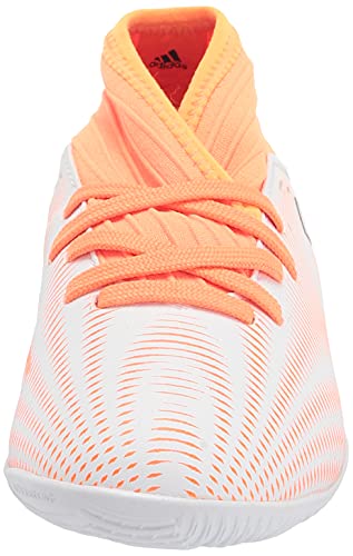 adidas Nemeziz .3 Indoor Soccer Shoe, White/Black/Screaming Orange, 6 US Unisex Big Kid