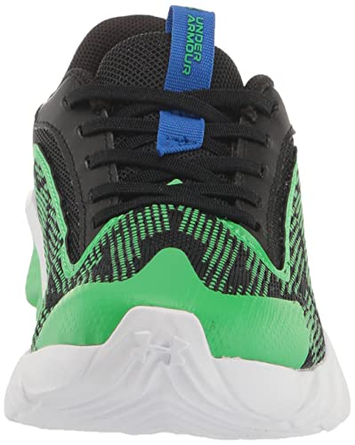 Under Armour Boy's Scramjet 4 Running Shoe, (002) Black/Versa Blue/Extreme Green, 1.5 Little Kid
