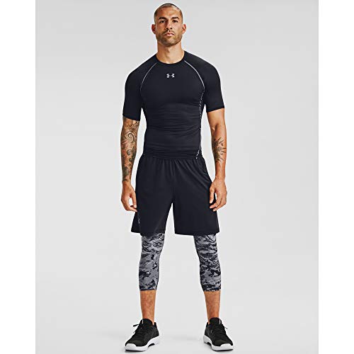 Under Armour Men's HeatGear 3/4 Printed Leggings , Black (001)/Black , Small