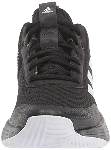 adidas Ownthegame 2.0 Basketball Shoe, Black/White/Carbon, 3.5 US Unisex Big Kid