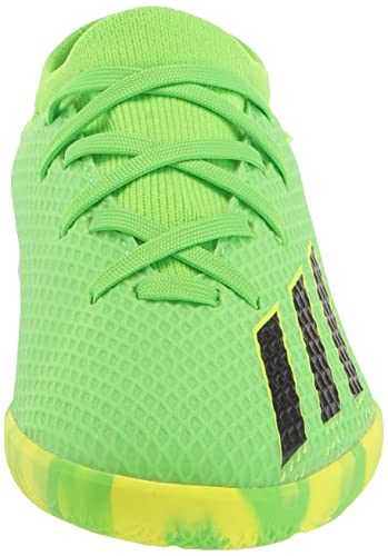 adidas X Speedportal.3 Indoor Soccer Shoe, Solar Green/Solar Red/Solar Yellow, 1 US Unisex Little Kid