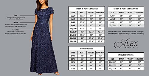 Alex Evenings Women's 2 Piece Tea Length Jacket Dress with Sequin Beaded Trim, Navy, 14