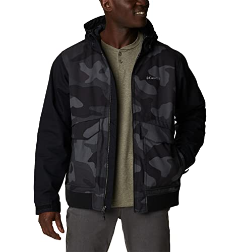 Columbia Men's Loma Vista II Hooded Jacket, Black Mod Camo Print/Black, X-Large Tall