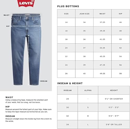 Levi's Women's Plus 726 High Rise Flare Jeans, (New) Dark Indigo Worn in, 35 Regular