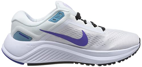 Nike Women's W Air Zoom Structure 23 Running Shoe, White Psychic Purple Barely Grape, 8.5 US