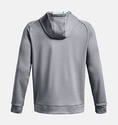 Under Armour Men's Armour Fleece Big Logo Hoodie 1373401 (as1, alpha, l, regular, regular, Pitch Gray Light Heather / Black-013, Large)