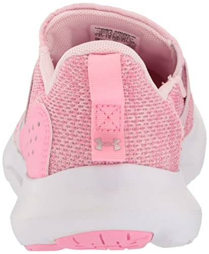 Under Armour Girls Grade School Surge 3 Slip on Sneaker, (600) Prime Pink/Flamingo/Metallic Silver, 3.5 Big Kid